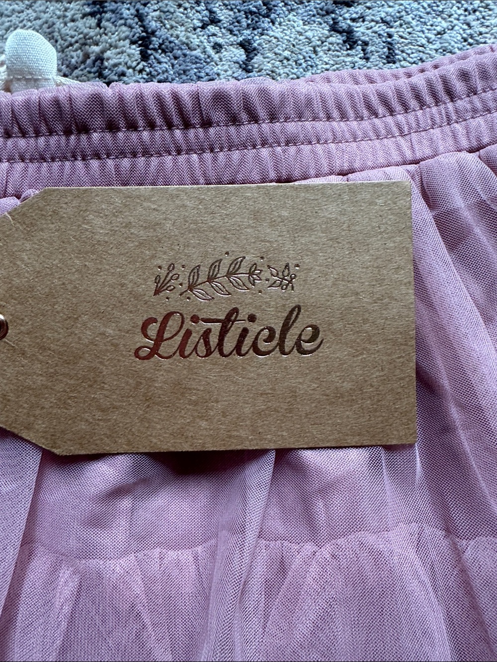 Listicle Pink Ombre Tiered Tulle Skirt - Picture 2 of 3